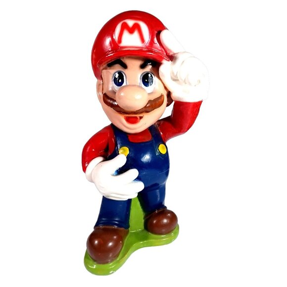 Vtg 1990s Nintendo Mario & Luigi Brothers Ceramic Chalkware Coin Piggy Bank 13" - Picture 6 of 10